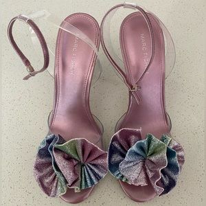 Marc Fisher Geavie Pink Glitter Heels